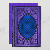 ヴィンテージブックカバー結婚式招待状 招待状 (正面/裏面)