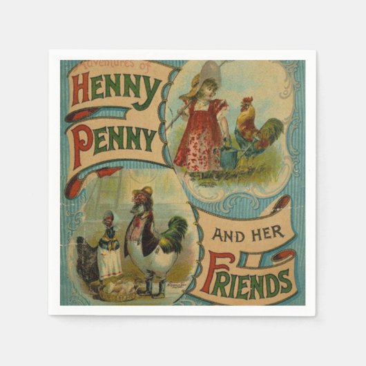 ヴィンテージブッククラブパーティー任意の目的のナプキン スタンダードカクテルナプキン (正面)