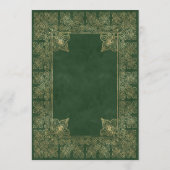 ヴィンテージブックグリーン結婚金ゴールドのメニュー メニュー (裏面)