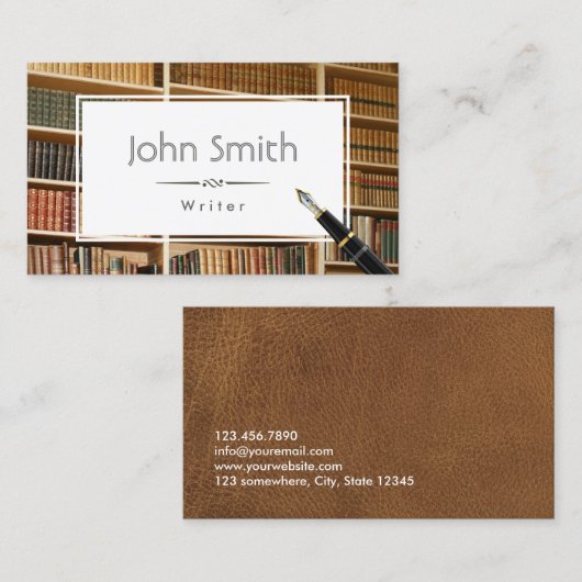 ヴィンテージブックシェルフWriterエディタ 名刺 (正面/裏面)