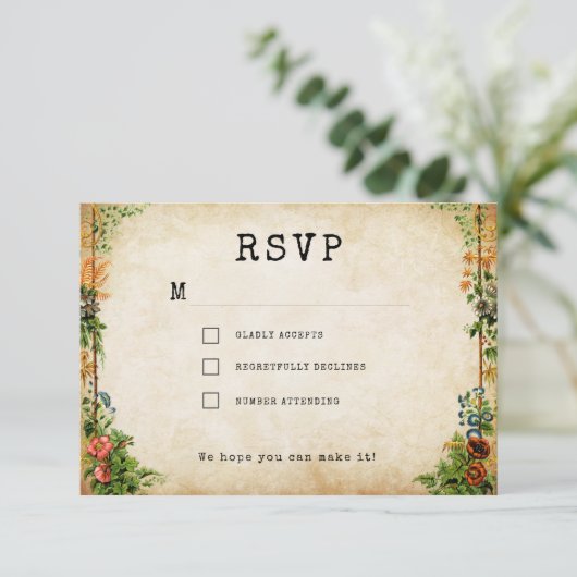 ヴィンテージブックシークレットガーデン 出欠カード (スタンド正面)