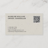 ヴィンテージブックストアQRコード名刺 名刺 (裏面)