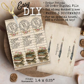 ヴィンテージブックブライダルシャワーDIYカットブックマーク優先 招待状