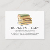 ヴィンテージブックベビーシャワー予約リクエスト 名刺 (正面)