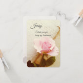 ヴィンテージブックページのバラ カード (正面/裏面インサイチュ)