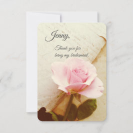 ヴィンテージブックページのバラ カード