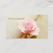 ヴィンテージブックページのバラ 名刺 (裏面)