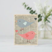 ヴィンテージブックページの素敵な漫画 ポストカード (スタンド正面)