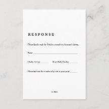 ヴィンテージブックページのRSVPカード