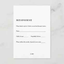 ヴィンテージブックページのRSVPカード 出欠カード