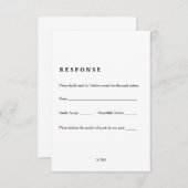 ヴィンテージブックページのRSVPカード 出欠カード (正面/裏面)