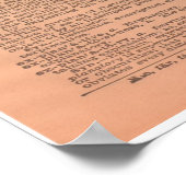 ヴィンテージブックページハミングバードシャンデリアポスター ポスター (角)