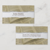 ヴィンテージブックページリッピング紙名刺 名刺 (正面/裏面)