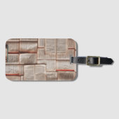 ヴィンテージブックページ開くブック書誌 ラゲッジタグ (正面横)