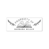 ヴィンテージブックボタニカルカスタムブックシェルフ ラバースタンプ (インプリント)