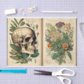 ヴィンテージブックボタニースカル切り離 薄葉紙 (クラフト)