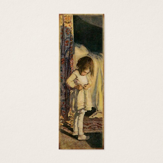 ヴィンテージブックマークカードかわいいイラストレーション (正面)