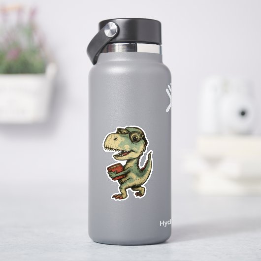 ヴィンテージブックラバー，ビニールのシール，かわいいシール シール (HydroFlask)