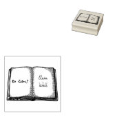 ヴィンテージブックリーダー本蔵書票Ex Libris ラバースタンプ (押印)