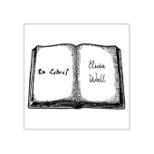 ヴィンテージブックリーダー本蔵書票Ex Libris ラバースタンプ (インプリント)