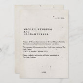 ヴィンテージブック結婚式招待状 招待状 (正面/裏面)