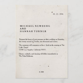 ヴィンテージブック結婚式招待状 招待状