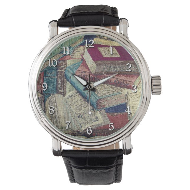 ヴィンテージブック背景腕時計 腕時計 (正面)