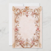 ヴィンテージブック ストーリーブック フラワーブライダルシャワー 招待状 (裏面)