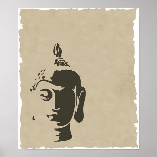 ヴィンテージブッダみすぼらしいシックエレガントなヒップゼン ポスター (正面)