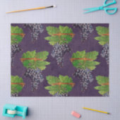 ヴィンテージブドウとつる植物オンパープルデコパージュ 薄葉紙 (クラフト)