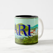 ヴィンテージブドウのレーベルBari Italy Mug ツートーンマグカップ (正面右)