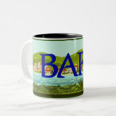 ヴィンテージブドウのレーベルBari Italy Mug ツートーンマグカップ (正面左)