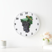 ヴィンテージブドウの壁のデコのキッチン ラージ壁時計 (ホーム)