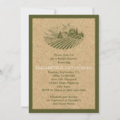 ヴィンテージブドウ園とコ結婚ークブライダルシャワー 招待状 (正面)