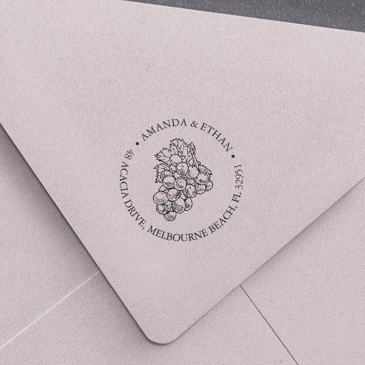 ヴィンテージブドウ |差出人住所 セルフインキングスタンプ