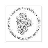 ヴィンテージブドウ |差出人住所 セルフインキングスタンプ (デザイン)