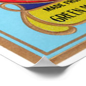 ヴィンテージブライアーバラメープルシロップ輪状ラベル ポスター (角)