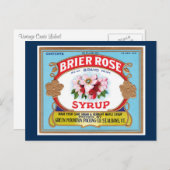 ヴィンテージブライアーバラメープルシロップ輪状ラベル ポストカード (正面/裏面)