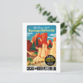 ヴィンテージブライスキャニオンナショナルパークユタトラベルポス ポストカード (スタンド正面)