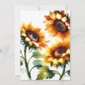 ヴィンテージブライダルシャワーひまわり 招待状 (裏面)