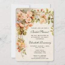 ヴィンテージブライダルシャワーアンティークバラ花フローラ