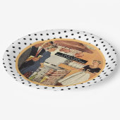 ヴィンテージブライダルシャワーキッチンカクテルおもしろい ペーパープレート (アングル)