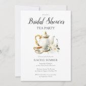 ヴィンテージブライダルシャワーティーパーティの招待状 招待状 (正面)