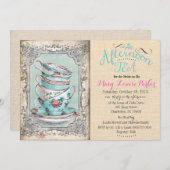 ヴィンテージブライダルシャワーティー招待状 招待状 (正面/裏面)