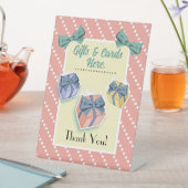 ヴィンテージブライダルシャワーテーブルの上記号 台座サイン (インサイチュ)