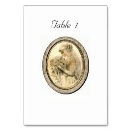 ヴィンテージブライダルシャワーテーブル番号カード テーブルナンバー