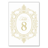 ヴィンテージブライダルシャワーテーブル番号 テーブルナンバー (裏面)