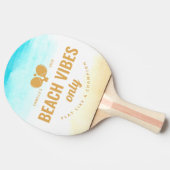 ヴィンテージブライダルシャワービーチテーマモノグラム 卓球ラケット (横)