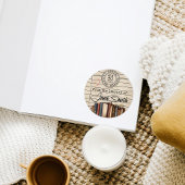 ヴィンテージブライダルシャワーフローラブックカバーシール ラウンドシール