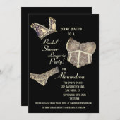 ヴィンテージブライダルシャワーランジェリーパーティの招待状 招待状 (正面/裏面)